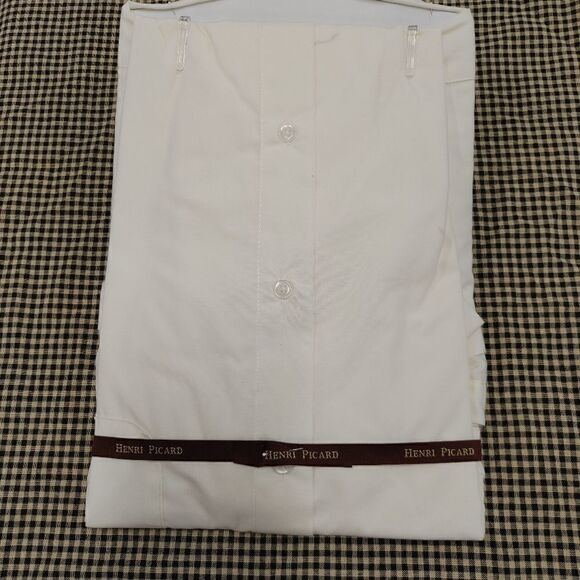 HENRI PICARD BY DON JONATHAN IVORY DRESS SHIRT. - Picture 2 of 3